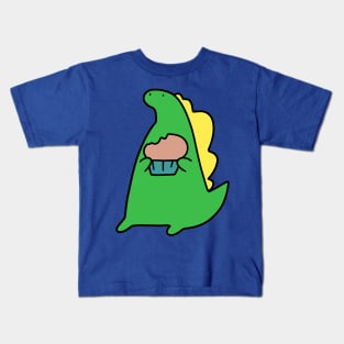 Stegosaurus Eating a Muffin Kids T-Shirt